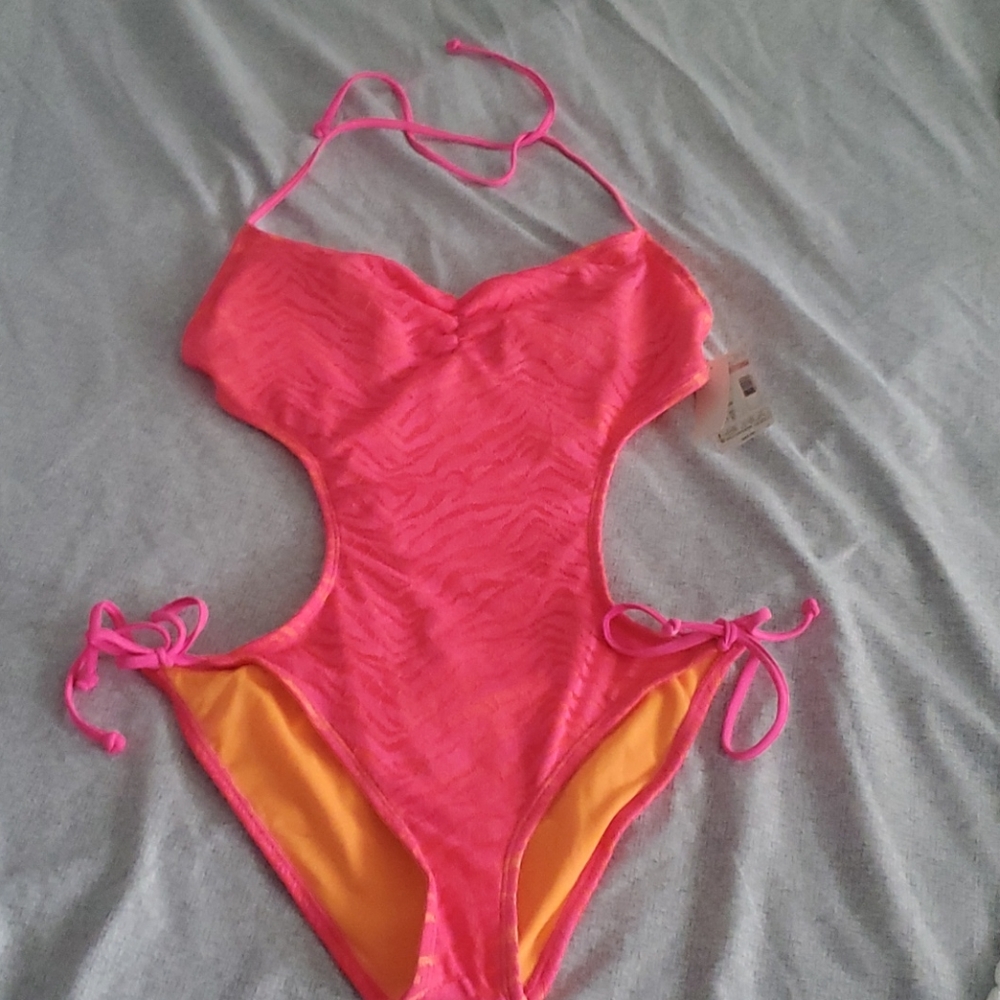 Hot Pink Bongo Mokini swimsuit Brand new with tags